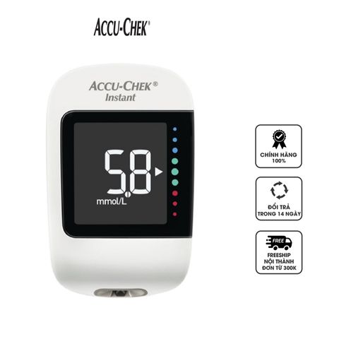 Máy Đo Đường Huyết Accu-Chek Instant - Kết Quả Nhanh Chỉ 4 Giây, Thiết Kế Nhỏ Gọn, Thích Hợp Sử Dụng Cá Nhân, Thiết Bị Y Tế Chính Hãng