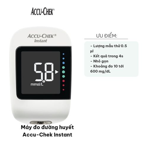 Máy Đo Đường Huyết Accu-Chek Instant - Kết Quả Nhanh Chỉ 4 Giây, Thiết Kế Nhỏ Gọn, Thích Hợp Sử Dụng Cá Nhân, Thiết Bị Y Tế Chính Hãng