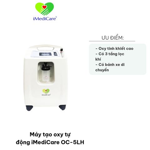 Máy Tạo Oxy Tự Động iMediCare OC-5LH - Thiết Bị Y Tế Với Lưu Lượng 0,5 - 5 Lít/Phút, Oxy Tinh Khiết Trên 93%