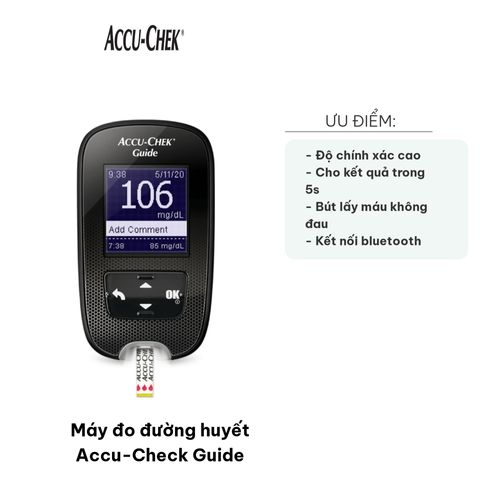 Máy Đo Đường Huyết Accu-Check Guide - Thiết Bị Thông Minh, Kết Quả Nhanh Chóng, Dễ Dàng Sử Dụng, Bao Gồm 25 Que Và 25 Kim
