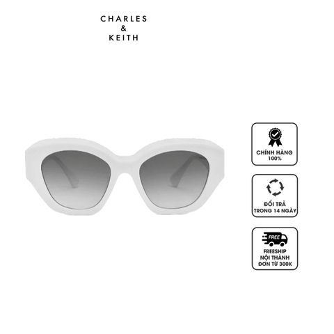 Kính Charles & Keith Recycled Acetate Geometric-Frame CK3-91280550 White