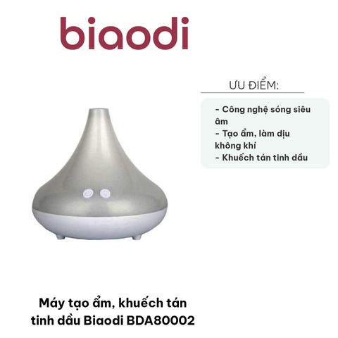 Máy Tạo Ẩm Khuếch Tán Tinh Dầu Biaodi BDA80002 - Công Nghệ Sóng Siêu Âm, Giúp Thư Giãn Không Khí Với Hương Thơm Tinh Dầu