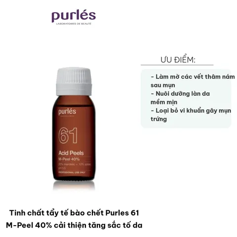 Tinh Chất Tẩy Tế Bào Chết Purles 61 M-Peel 40% - Cải Thiện Tăng Sắc Tố Da, Dưỡng Trắng Cho Mọi Loại Da, Không Nhờn Dính, 100ml