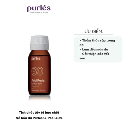 Tinh Chất Tẩy Tế Bào Chết Trẻ Hóa Da Purles G-Peel 40% - Giải Pháp Cho Da Nám, Tuổi Tác, Chai 100ml