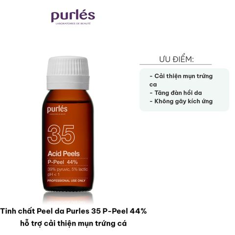 Tinh Chất Peel Da Purles 35 P-Peel 44% - Hỗ Trợ Cải Thiện Mụn Trứng Cá, Làm Dịu Da, Tái Tạo Làn Da Mới Tươi Sáng 50ml