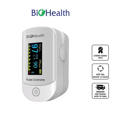 Máy đo nồng độ oxy máu và nhịp tim Biohealth Oxy303