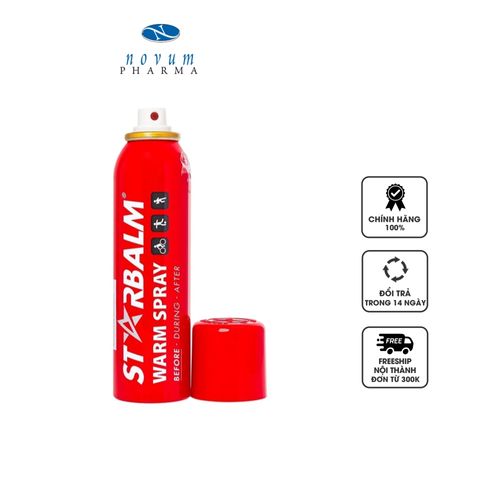 Xịt Nóng Starbalm Warm Spray 150ml - Hỗ Trợ Làm Ấm Cơ Thể Trước Khi Tập Thể Thao - Sản Phẩm Thiên Nhiên Cho Người Chơi Thể Thao