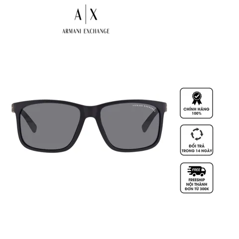 Kính mát Armani Exchange Grey Square Men's Sunglasses AX4041SF 815787 58