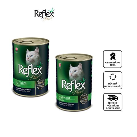 Combo 2 hộp pate thịt gà cho mèo Reflex Plus