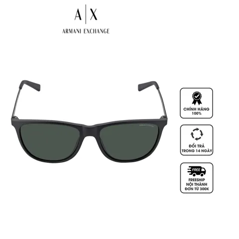 Kính mát nam Armani Exchange Grey green Square Men's Sunglasses AX4047SF 807871 57