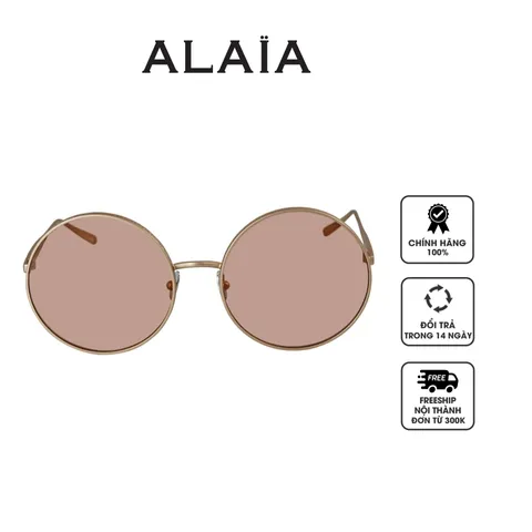 Kính mát Azzedine Alaia Brown Round Ladies Sunglasses AA0015S-003 60