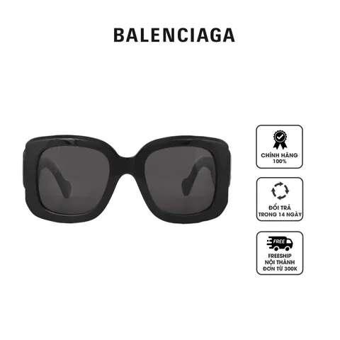 Kính mát nữ Balenciaga Grey Square Ladies Sunglasses BB0069S 001 53