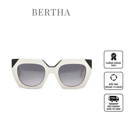 Kính mắt nữ Bertha Ladies White Cat Eye Sunglasses BRSIT105-3