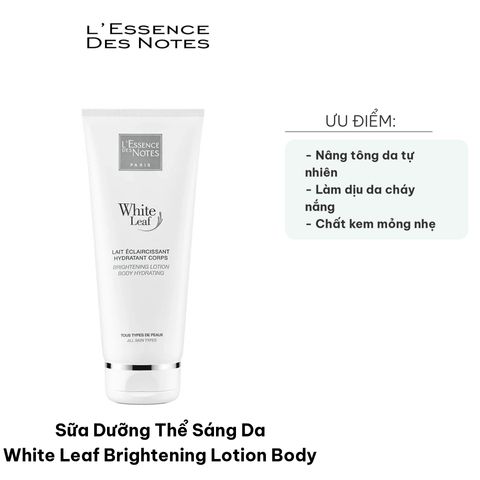 Sữa Dưỡng Thể Sáng Da White Leaf - Brightening Lotion Body 200ml/400ml, Chiết Xuất Tảo Biển, Cung Cấp Độ Ẩm, Làm Sáng Da Hiệu Quả