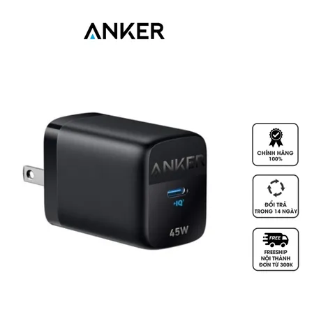 Củ sạc nhanh Anker USB-C 313 45W PPS 2.0 PD QC 3.0 A2643