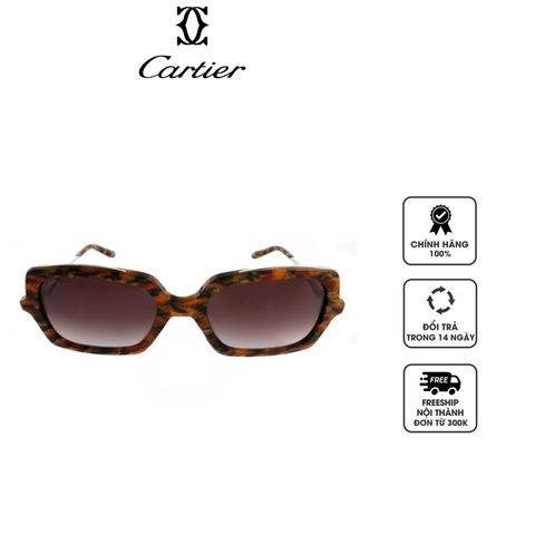 Kính mát nữ Cartier Brown Gradient Square Ladies Sunglasses CT0117SA 003 54