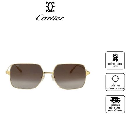 Kính mát nữ Cartier Brown Square Ladies Sunglasses CT0297S 002 57