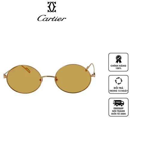 Kính mát nữ Cartier Yellow Round Ladies Sunglasses CT0156S 004 56
