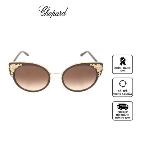 Kính mát Chopard Brown Cat Eye Ladies Sunglasses SCHC82S 0300 54