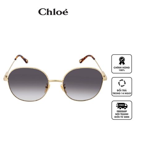 Kính nữ Chloe Grey gradient Round Ladies Sunglasses CH0140SA 001 57