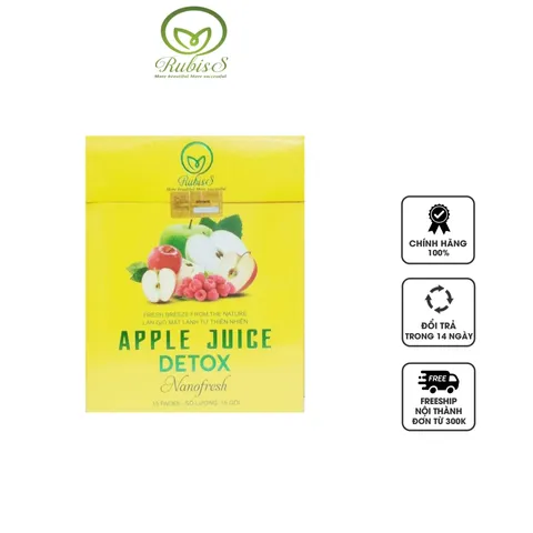 Nước ép táo Rubiss Apple Juice Detox hỗ trợ thải độc, giảm cân