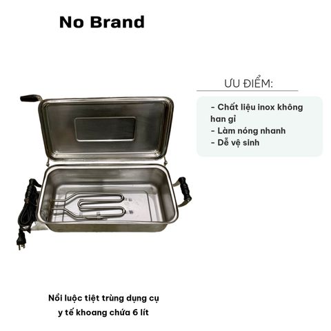 Nồi Luộc Tiệt Trùng Dụng Cụ Y Tế Inox 6 Lít - Chịu Nhiệt Tối Đa 126°C, Dễ Vệ Sinh, Tiện Dụng Cho Phòng Khám