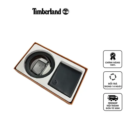 Set ví và thắt lưng Timberland Black STL-02