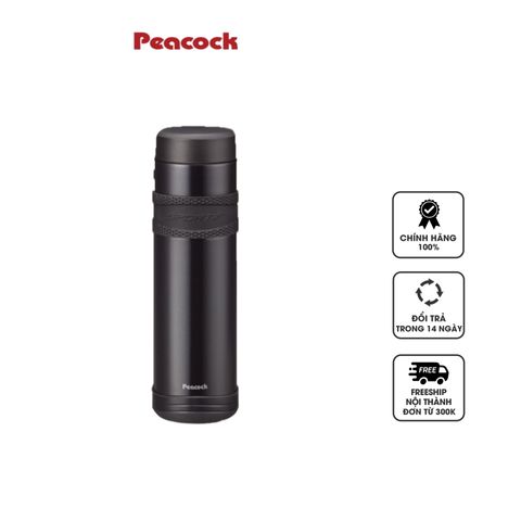Bình giữ nhiệt Peacock AMJ-R100 1L - Thép không gỉ, Giữ nhiệt lâu, Dùng cho nước nóng/lạnh, Phụ kiện tiện ích cho mùa đông hè