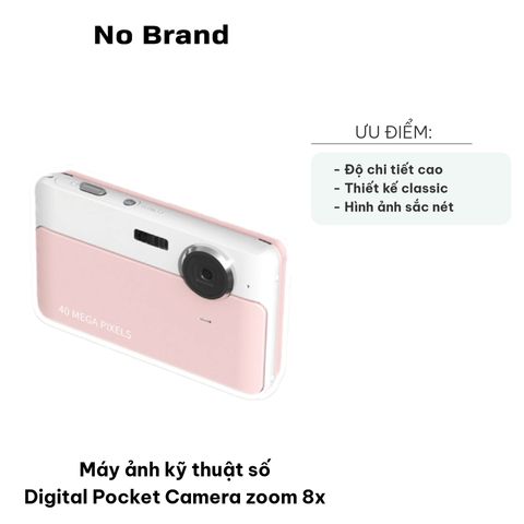 Máy ảnh kỹ thuật số Pocket Camera 8x Zoom - Cảm biến CMOS 40-48MP, Quay video HD, Thiết kế nhỏ gọn phù hợp du lịch và quà tặng