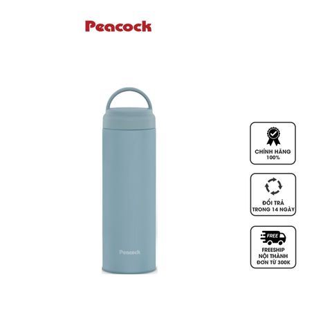 Bình Giữ Nhiệt Chân Không Peacock 480ml AKZ-48 Có Quai Xách - Thép Không Gỉ, Giữ Nhiệt Tối Đa 12 Giờ, Thiết Kế Nhỏ Gọn Dễ Mang Theo