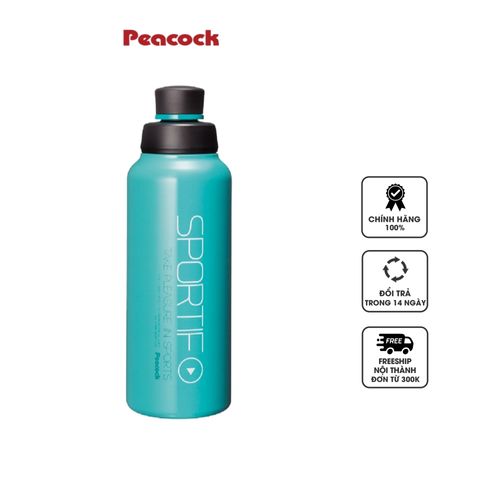 Bình giữ nhiệt Peacock Sportif AJD-80 - Inox 800ml, Giữ nóng/lạnh 6 giờ, Thiết kế nhỏ gọn, Đồ uống tiện lợi cho dân văn phòng