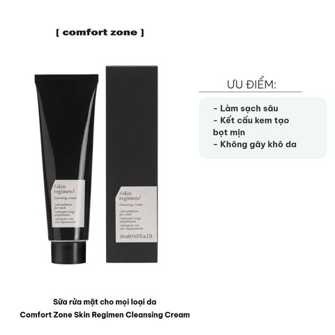 Sữa Rửa Mặt Dạng Kem Comfort Zone Skin Regimen Cho Mọi Loại Da - Làm Sạch Sâu, Không Gây Khô Da, 150ml