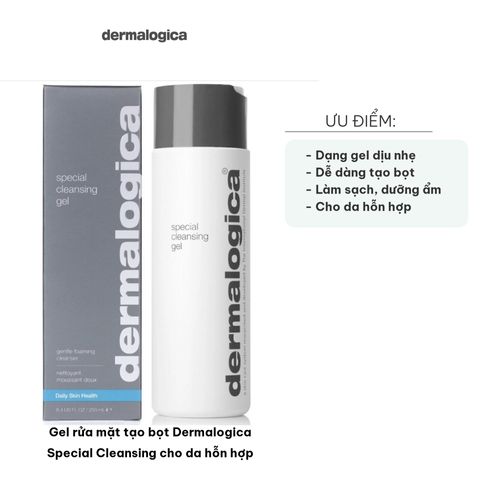 Gel Rửa Mặt Tạo Bọt Dermalogica Special Cleansing 250ml - Cho Da Hỗn Hợp, Làm Sạch Tự Nhiên, Dưỡng Ẩm, Chăm Sóc Da Chất Lượng
