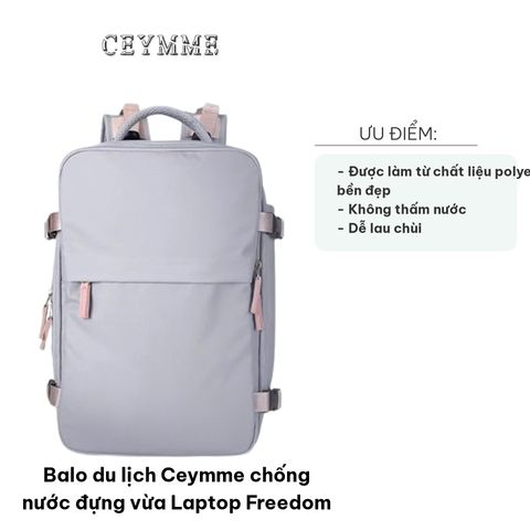 Balo du lịch Ceymme chống nước cho laptop 15,6 inch - Balo thời trang nữ đa năng, chịu lực tốt, chống trộm, nhiều ngăn tiện lợi