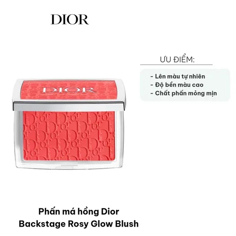 Phấn má hồng Dior Backstage Rosy Glow Blush 4.4g - Lên màu tự nhiên, phù hợp cho trang điểm hàng ngày, tôn da khỏe mạnh, dễ sử dụng
