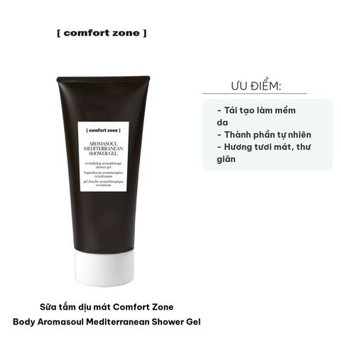 Sữa Tắm Gel Dưỡng Ẩm Comfort Zone Body Aromasoul Mediterranean 200ml - Hương Địa Trung Hải Tươi Mát, Thư Giãn, Làm Sạch Da êm Ái
