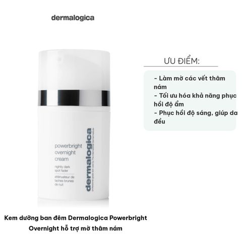 Kem Dưỡng Ban Đêm Dermalogica Powerbright Overnight - Hỗ Trợ Mờ Thâm Nám, Dưỡng Ẩm & Làm Sáng Da 50ml