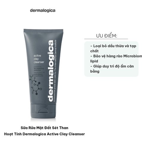 Sữa Rửa Mặt Đất Sét Than Hoạt Tính Dermalogica 150ml - Dành Cho Da Dầu, Làm Sạch Sâu, Kiểm Soát Bóng Nhờn, Giàu Khoáng Chất