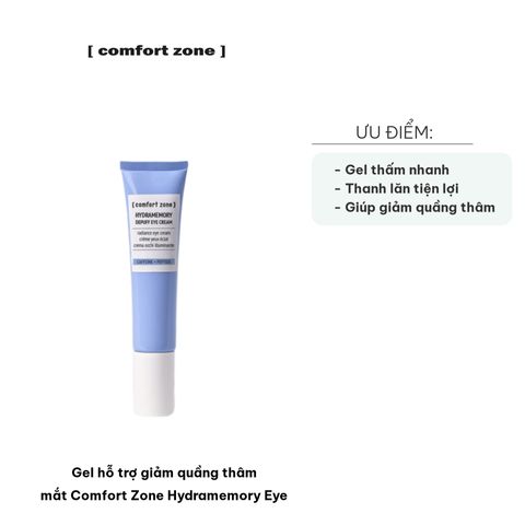 Gel giảm quầng thâm mắt Comfort Zone Hydramemory Eye 15ml - Hỗ trợ làm sáng, giảm sưng và cung cấp độ ẩm cho vùng mắt mệt mỏi