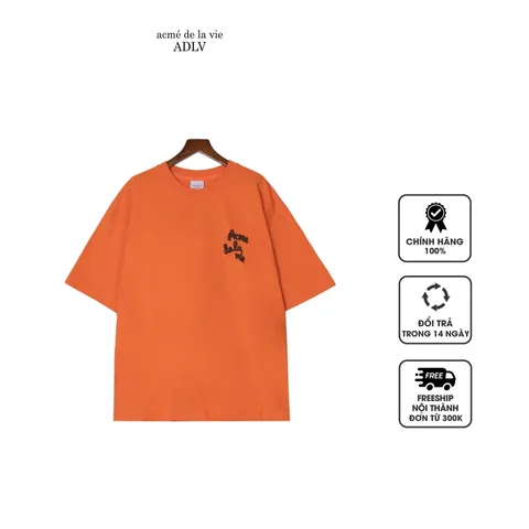 Áo thun unisex Acmé de la vie ADLV Embossing T-Shirt màu cam