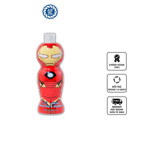 Sữa Tắm Gội Cho Bé 2in1 Vegan Air Val Họa Tiết Hoạt Hình - An Toàn, Không Cay Mắt, Thân Thiện Với Da, Dung Tích 400ml