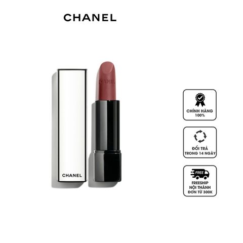 Son Chanel Rouge Allure Velvet Nuit Blanche 04:00 - Son Thỏi Lì Nâu Đất Cá Tính, Mềm Mịn, Dưỡng Ẩm, Lên Màu Nét Rõ Ràng