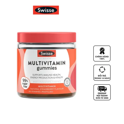 Kẹo dẻo bổ sung vitamin tổng hợp Swisse Multivitamin Gummies