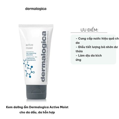 Kem Dưỡng Ẩm Dermalogica Active Moist - Dành Cho Da Dầu & Hỗn Hợp, Cải Thiện Kết Cấu Da, Khóa Ẩm Tiêu Chuẩn, Chống Kích Ứng