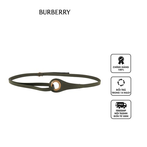 Thắt lưng Burberry Grommet Detail Lambskin Belt In Dark Olive 8008194