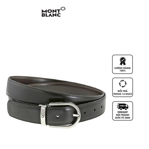 Thắt lưng nam Montblanc Reversible Black/Brown Leather Belt 128135