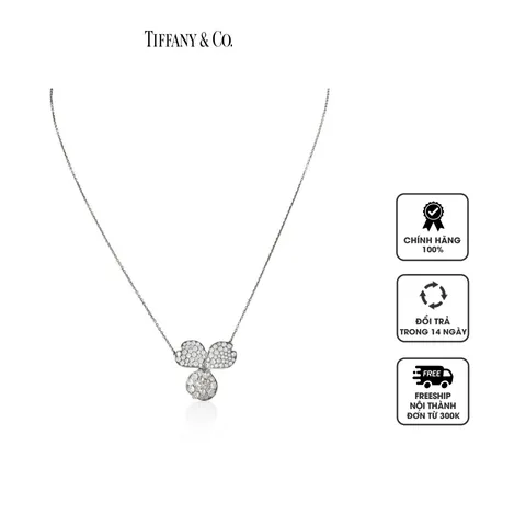 Dây chuyền nữ Tiffany Paper Flowers Pave Platinum .85 CT Diamond Floral 61626077