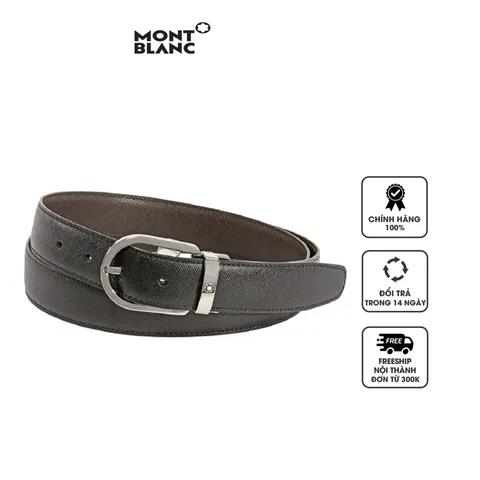 Thắt lưng nam MontBlanc Reversible Leather Belt Saffiano-printed Black/Brown