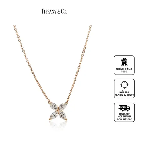 Dây chuyền Pre-Owned T & Co. Victoria Diamond 18K Rose Gold 0.46 CTW 134125