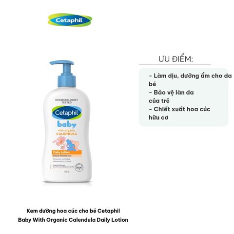 Kem Dưỡng Da Cho Bé Cetaphil Baby 400ml Với Hoa Cúc Hữu Cơ Giúp Dưỡng Ẩm & Bảo Vệ Da Nhạy Cảm, An Toàn & Dịu Nhẹ